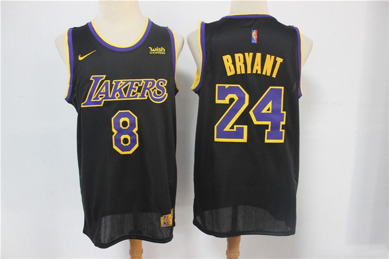 Men Los Angeles Lakers 24+8 Bryant Black 2021 Nike Playoff bonus NBA Jersey